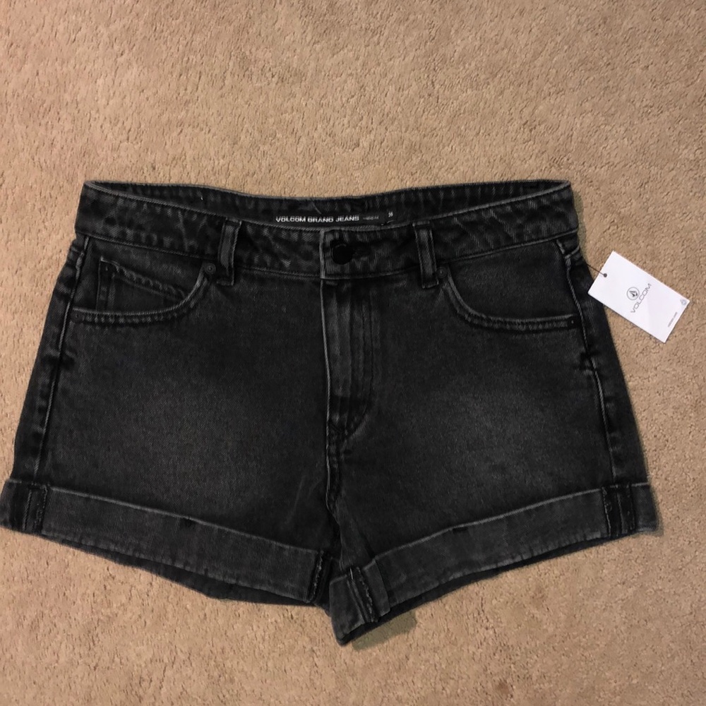 Black Denim Shorts
